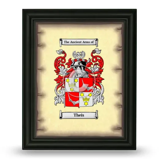 Theis Coat of Arms Framed - Black