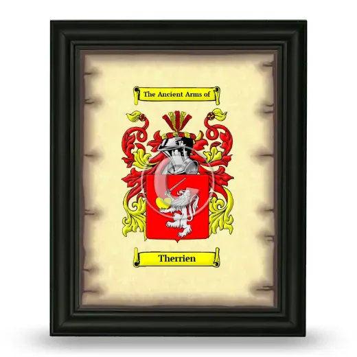 Therrien Coat of Arms Framed - Black