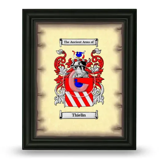 Thielin Coat of Arms Framed - Black