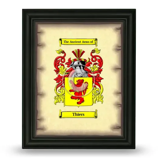 Thiers Coat of Arms Framed - Black