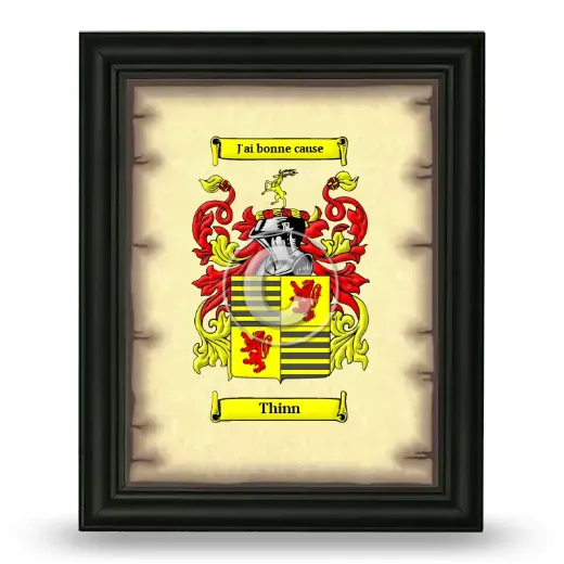 Thinn Coat of Arms Framed - Black