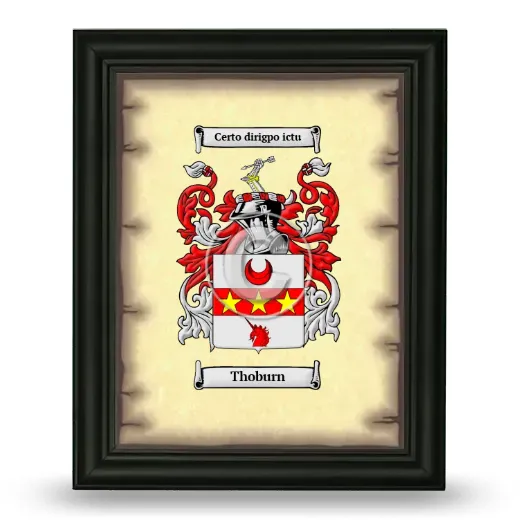 Thoburn Coat of Arms Framed - Black