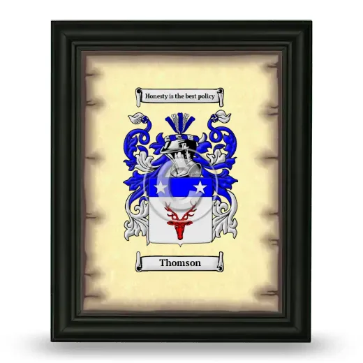 Thomson Coat of Arms Framed - Black