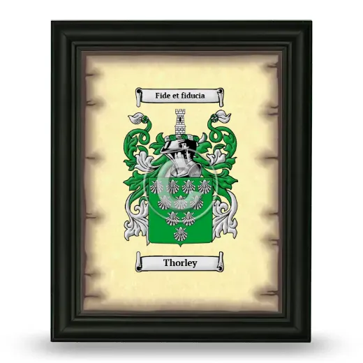 Thorley Coat of Arms Framed - Black