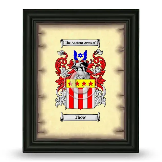 Thow Coat of Arms Framed - Black