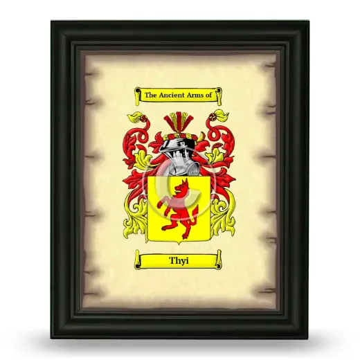 Thyi Coat of Arms Framed - Black