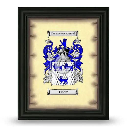 Tibbit Coat of Arms Framed - Black