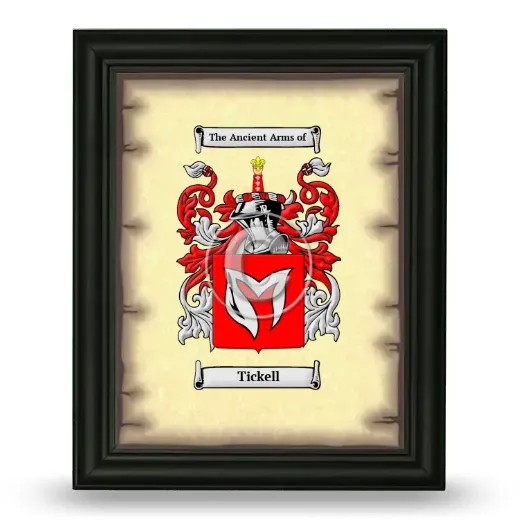 Tickell Coat of Arms Framed - Black