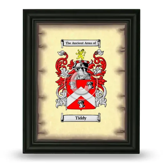 Tiddy Coat of Arms Framed - Black