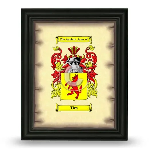 Ties Coat of Arms Framed - Black