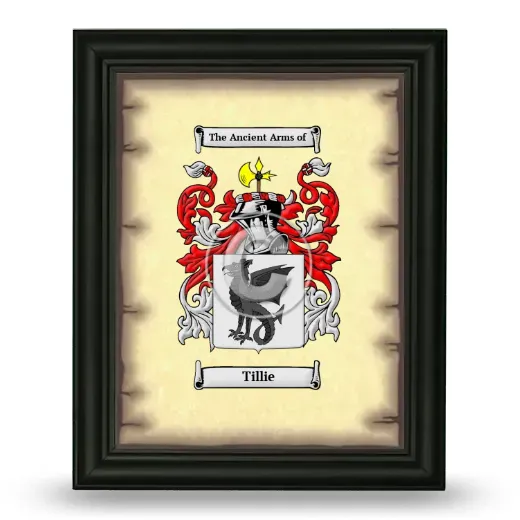Tillie Coat of Arms Framed - Black