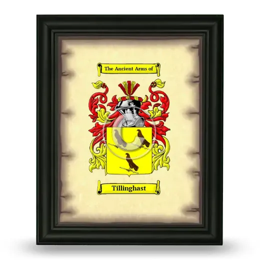 Tillinghast Coat of Arms Framed - Black