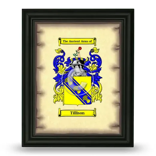 Tillison Coat of Arms Framed - Black