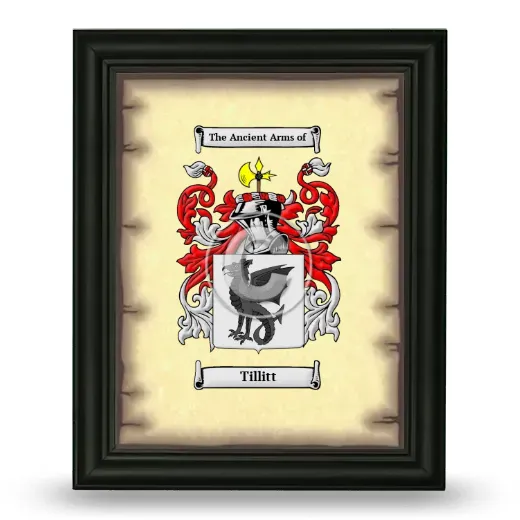 Tillitt Coat of Arms Framed - Black