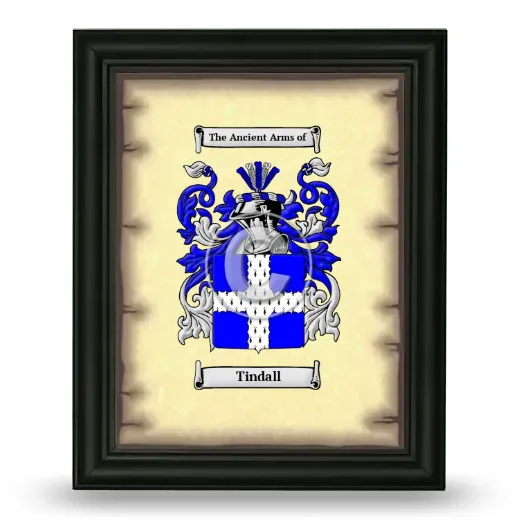 Tindall Coat of Arms Framed - Black