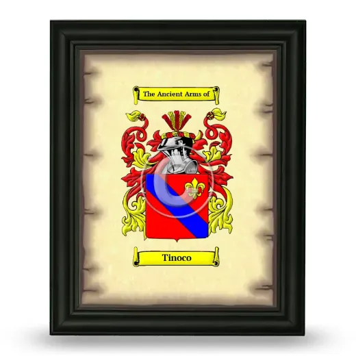 Tinoco Coat of Arms Framed - Black