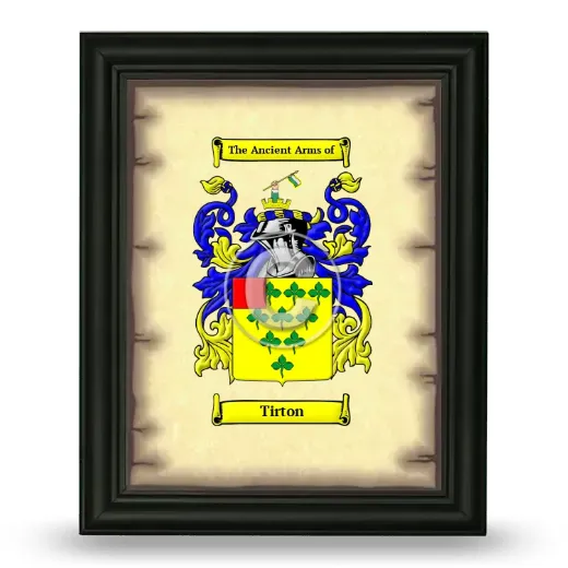Tirton Coat of Arms Framed - Black