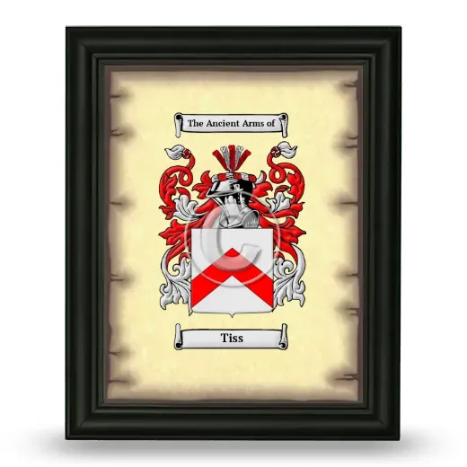Tiss Coat of Arms Framed - Black