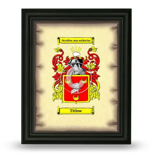 Titlow Coat of Arms Framed - Black