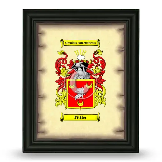 Tittler Coat of Arms Framed - Black