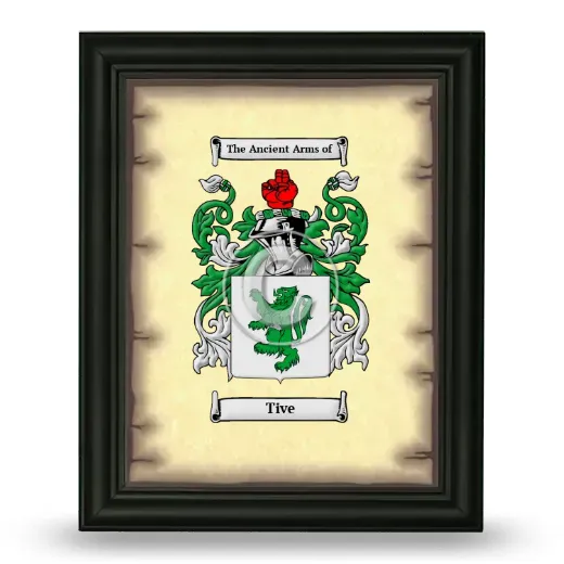 Tive Coat of Arms Framed - Black