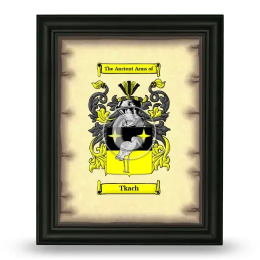 Tkach Coat of Arms Framed - Black