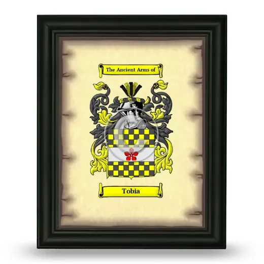 Tobia Coat of Arms Framed - Black