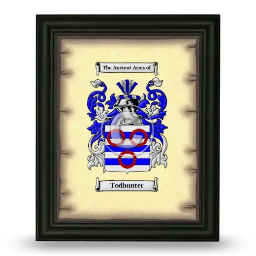 Todhunter Coat of Arms Framed - Black