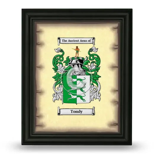 Tomly Coat of Arms Framed - Black