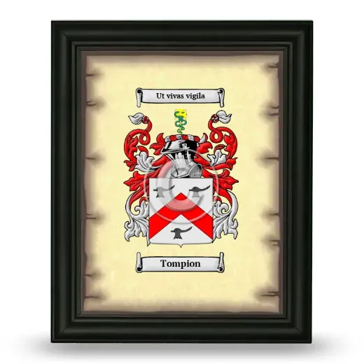 Tompion Coat of Arms Framed - Black