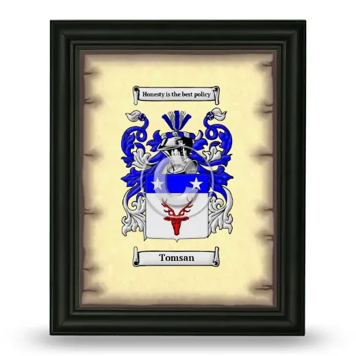 Tomsan Coat of Arms Framed - Black