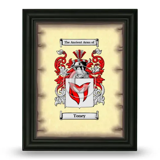 Toney Coat of Arms Framed - Black