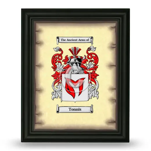 Tonnis Coat of Arms Framed - Black