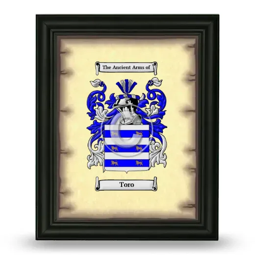 Toro Coat of Arms Framed - Black