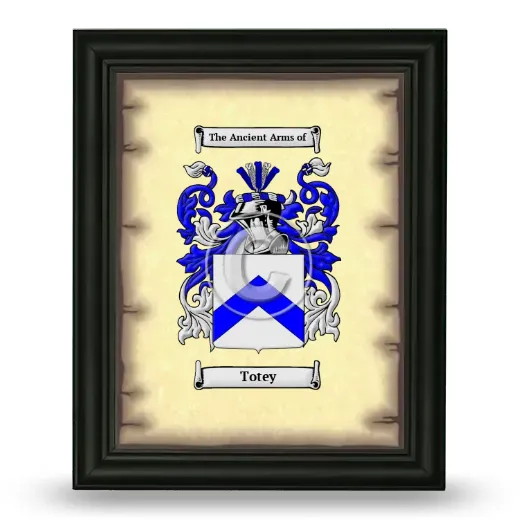 Totey Coat of Arms Framed - Black