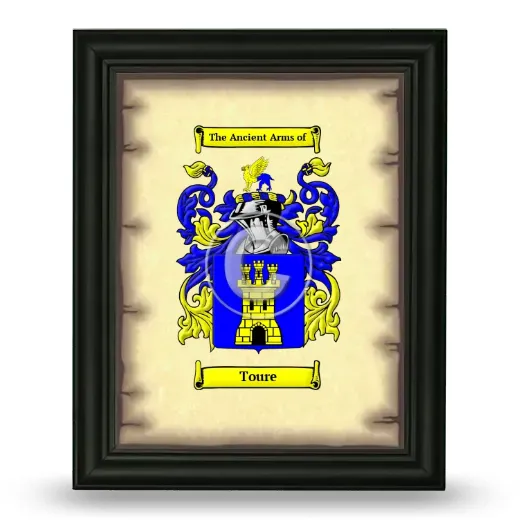 Toure Coat of Arms Framed - Black