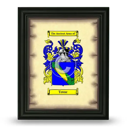 Tovar Coat of Arms Framed - Black