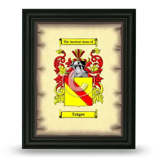 Träger Coat of Arms Framed - Black
