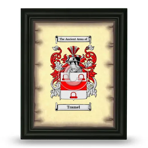 Tramel Coat of Arms Framed - Black
