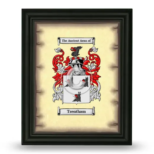 Trentham Coat of Arms Framed - Black