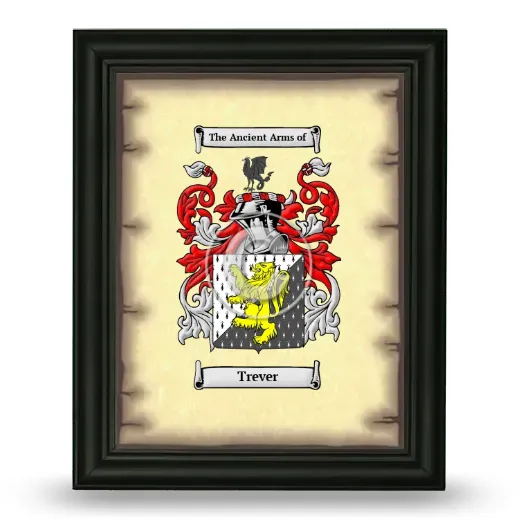 Trever Coat of Arms Framed - Black