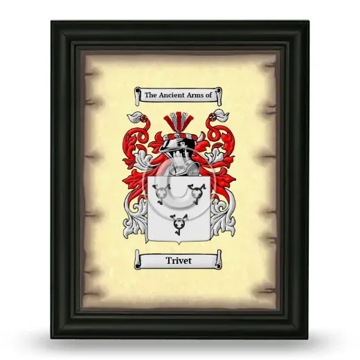 Trivet Coat of Arms Framed - Black