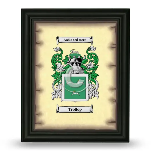 Trollop Coat of Arms Framed - Black