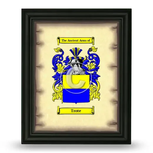 Trote Coat of Arms Framed - Black