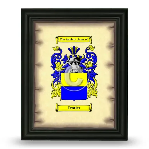 Trotier Coat of Arms Framed - Black