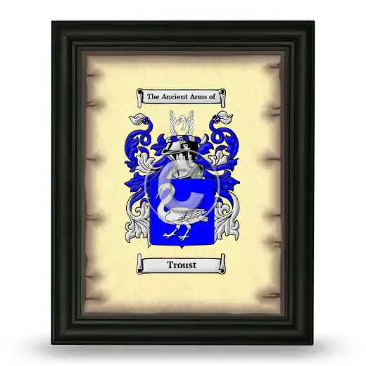 Troust Coat of Arms Framed - Black