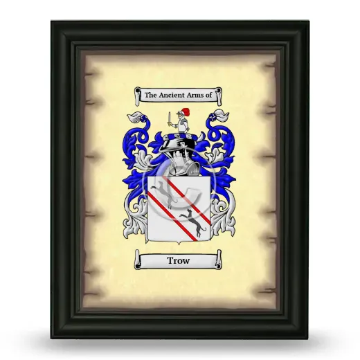Trow Coat of Arms Framed - Black