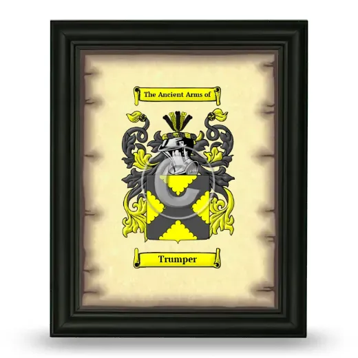 Trumper Coat of Arms Framed - Black