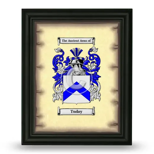 Tuday Coat of Arms Framed - Black