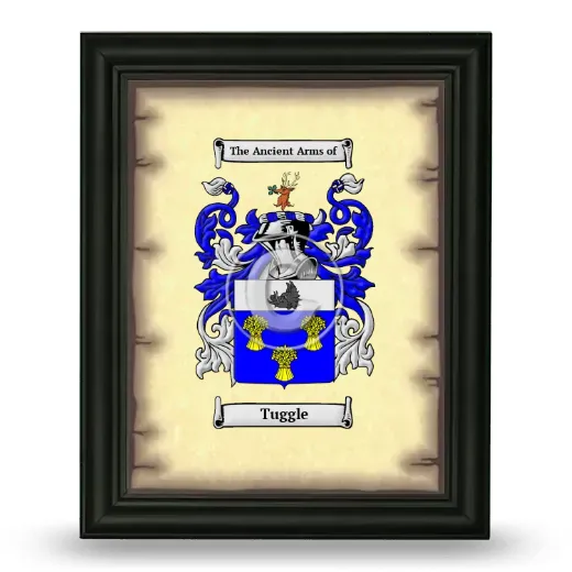 Tuggle Coat of Arms Framed - Black